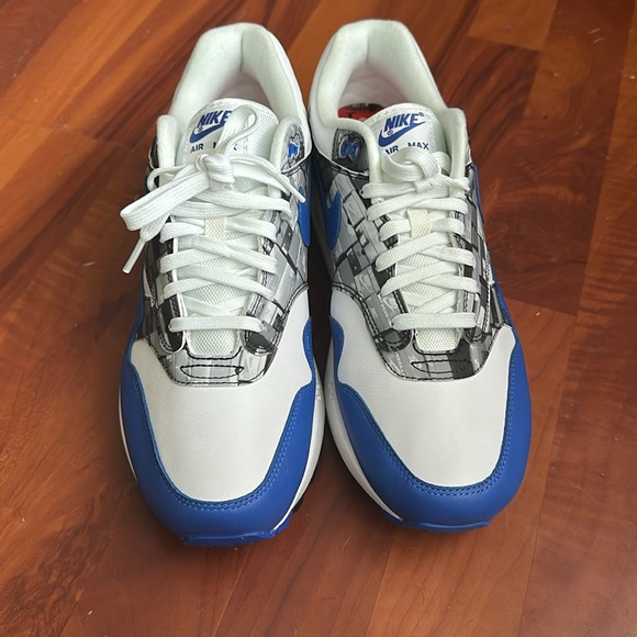 New! Nike air max 1 we love Nike (game royal ) 100 percent authentic - Picture 2 of 5